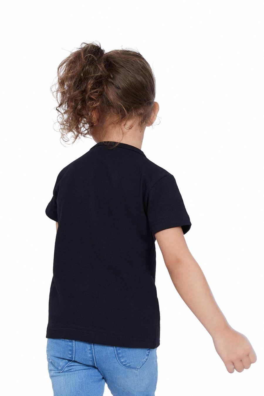 T-SHIRT ENFANT MANCHE COURTE COL ROND NOIR - Made in France & Coton bio