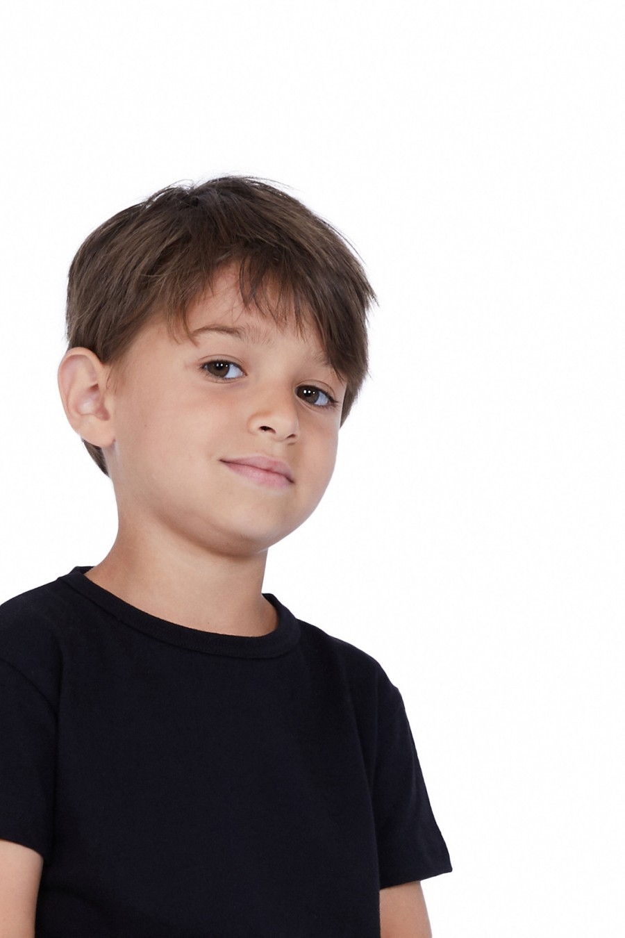 T-SHIRT ENFANT MANCHE COURTE COL ROND NOIR - Made in France & Coton bio