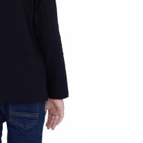 T-SHIRT ENFANT MANCHE LONGUE COL ROND NOIR - Made in France & Coton bio T-SHIRT ENFANT MANCHE LONGUE COL ROND NOIR - Made in France & Coton bio