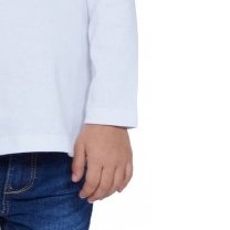 T-SHIRT ENFANT MANCHE LONGUE COL ROND BLANC - Made in France & Coton bio T-SHIRT ENFANT MANCHE LONGUE COL ROND BLANC - Made in France & Coton bio