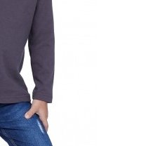 T-SHIRT ENFANT MANCHE LONGUE COL ROND GRIS - Made in France & Coton bio T-SHIRT ENFANT MANCHE LONGUE COL ROND GRIS - Made in France & Coton bio